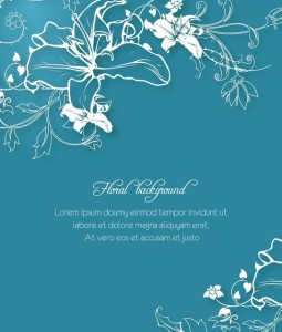 Vector White Floral Background 02