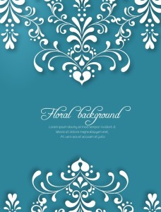 Vector White Floral Background 03