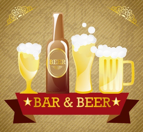 Set of Vector Premium Brewery Bar and Bear Labels 02