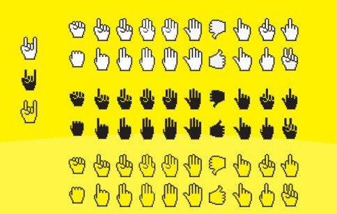 Vector Simple Gesture Icons