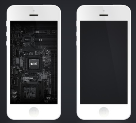 Clean iPhone 5 Template PSD