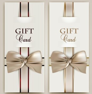 Vector Elegant Gift Card with Bow Design Template 03