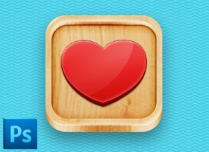 3D Wooden App Icon Template PSD