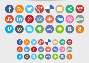 Simple Round Social Icons Pack