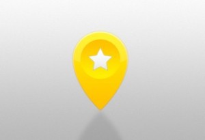 Favorite Location Marker PSD Icon