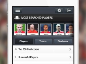 Football Search iPhone App UI Kit PSD