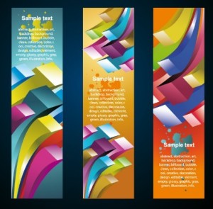 Set of Creative Geometry Concept Vector Banners 04