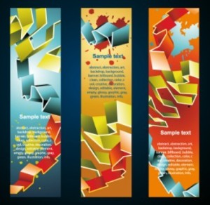 Set of Creative Geometry Concept Vector Banners 05