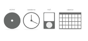 Simple Minimal Grey Web Icons PSD