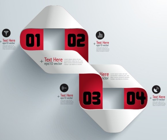 Vector Origami Infographic Option Labels 08