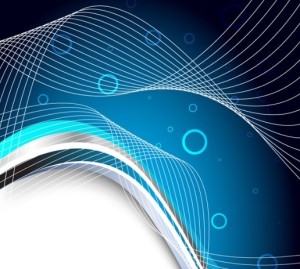 Blue Abstract Curves Vector Background 01