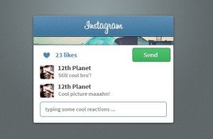 Instagram Widget Interface PSD