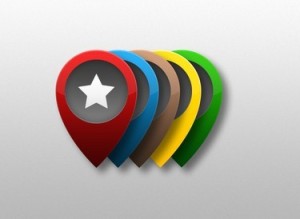 Set of Colored PSD Location Markers 01