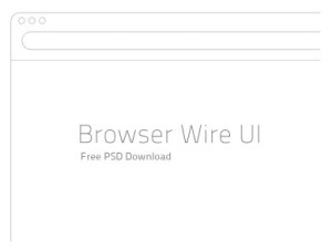 Simple Browser Wire UI PSD