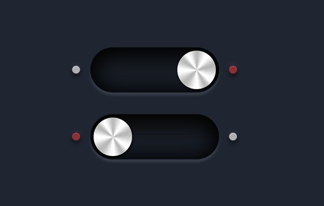 Dark Metal Switch Sliders PSD