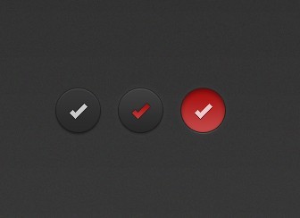 Dark and Blue Circle Check Buttons PSD