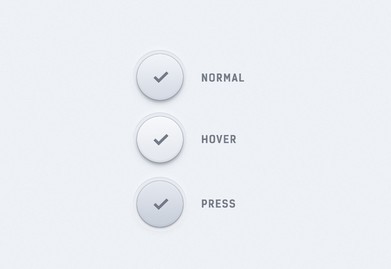 Light Grey Check Buttons PSD