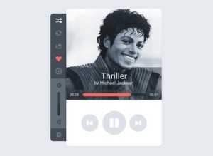 Clean Music Player Interface PSD Design