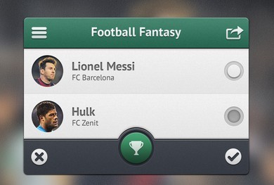 Elegant Mobile Football App UI PSD