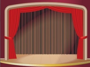 Vector Red Stage Curtain 03