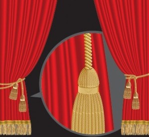 Vector Red Stage Curtain 04