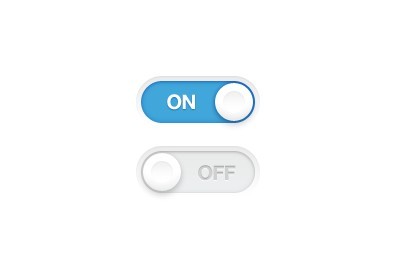 Simple Blue and Grey Toggle Switch PSD