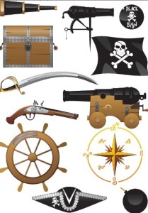 Vector Cartoon Pirate Elements 01