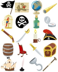 Vector Cartoon Pirate Elements 04