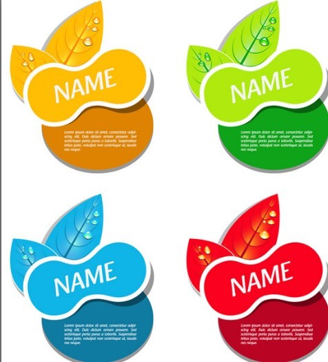 Colored Vector Leaf Labels