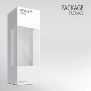 Semi-Transparent Product Packaging Box Design Vector 01