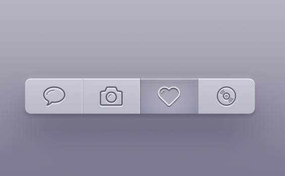 Simple Tab Bar UI Elements PSD