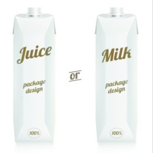 Juice & Milk Packages Vector Design