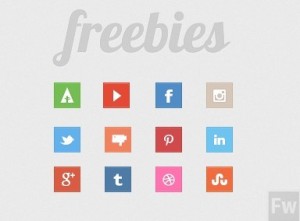 Simple Tumblr Theme Social Media Icon Set PSD