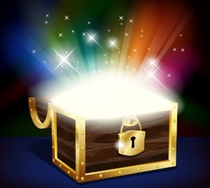 Vector Pirate Treasure Chest Full of Gold 02