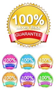 6 Sleek Money Back Guarantee Vector Badges