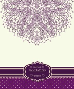 Retro Pink Invitation Card Cover Design Elements Vector 02