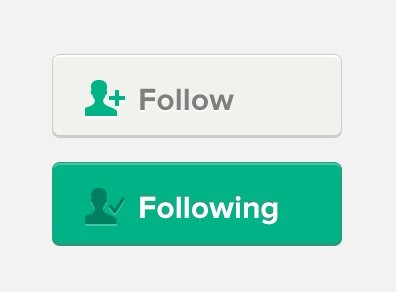 Slick Follow Button Template PSD