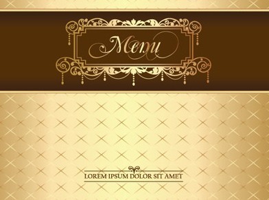 Vintage Golden Menu Template Vector 03