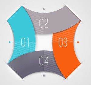 Creative Origami Number Label Vector 04