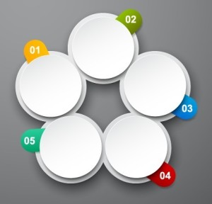 Creative Round Origami Number Label Vector 04