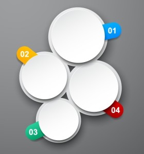 Creative Round Origami Number Label Vector 05