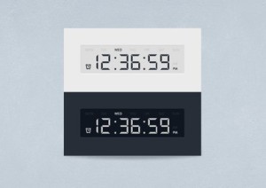 Digital Clock Widget Interface PSD