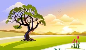 Vector Cartoon Nature Background 03