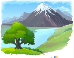 Vector Cartoon Nature Background 05