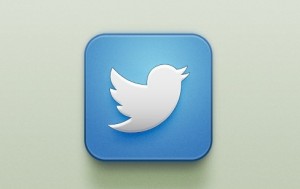 Glossy PSD Twitter App Icon For iOS