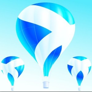 Vector Hot Air Balloon Swedish Flag