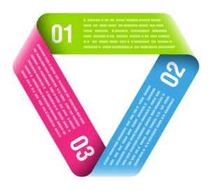 Colored Data Origami Vector Labels For Infographic 01