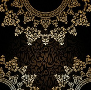 Vintage Golden Vector Floral Frames 03