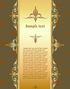 Vintage Golden Vector Floral Frames 04