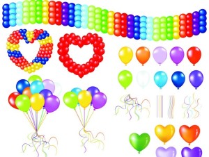 Colorful Holiday Balloons 05